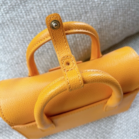 Furla Metropolis Mini Leather Satchel In Giallo - Picture 4 of 7